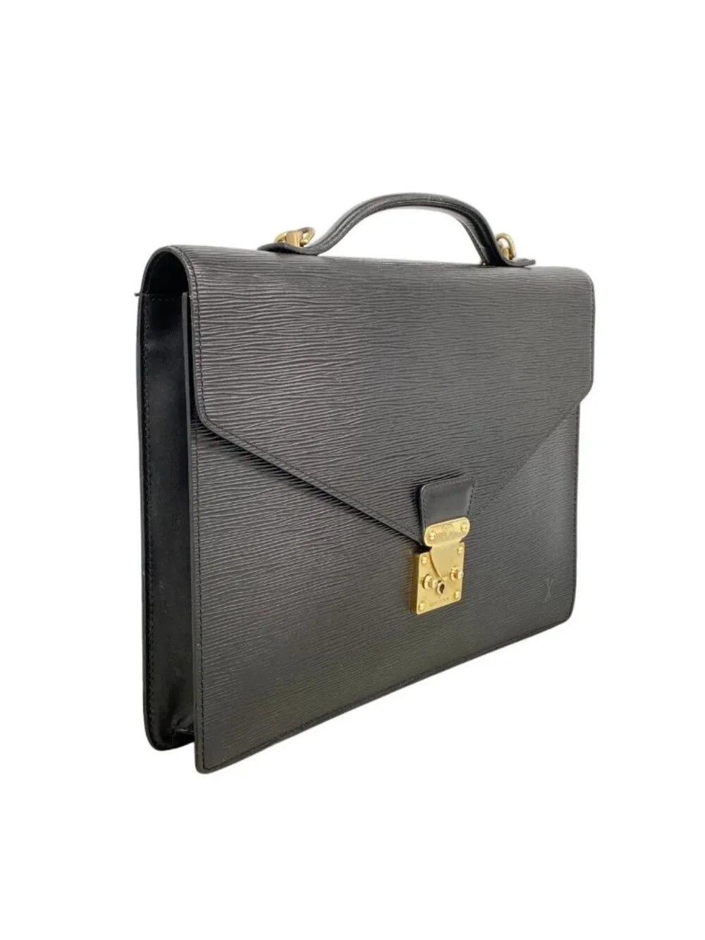 Louis Vuitton Briefcase Epi Porte Documents Bandouliere Noir 2-Way